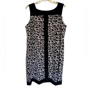 Connected Apparel Black and White Pencil Skirt